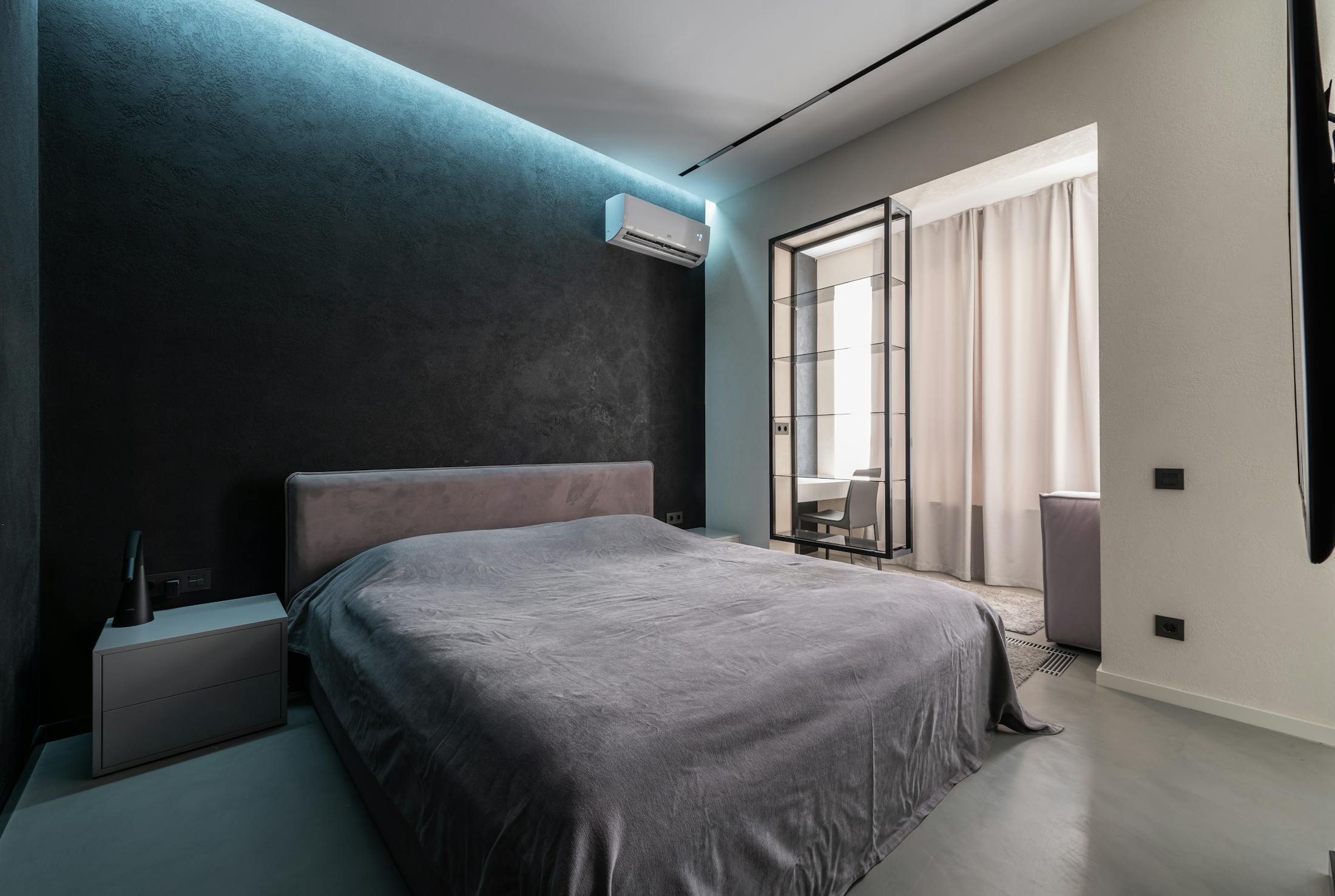 Premium bedroom with fitted split air conditioning